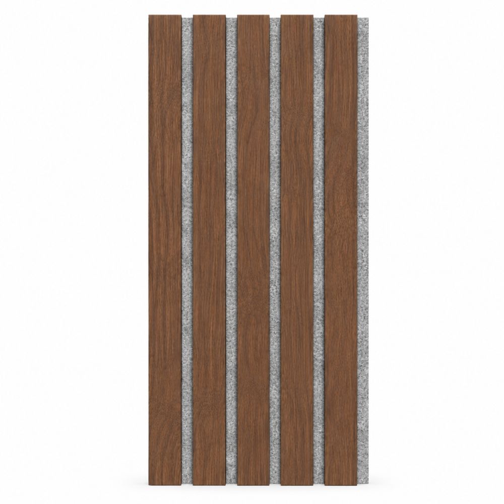 Pannello acustico LX 2600 x 400 mm - Feltro acustico grigio - Dark Oak