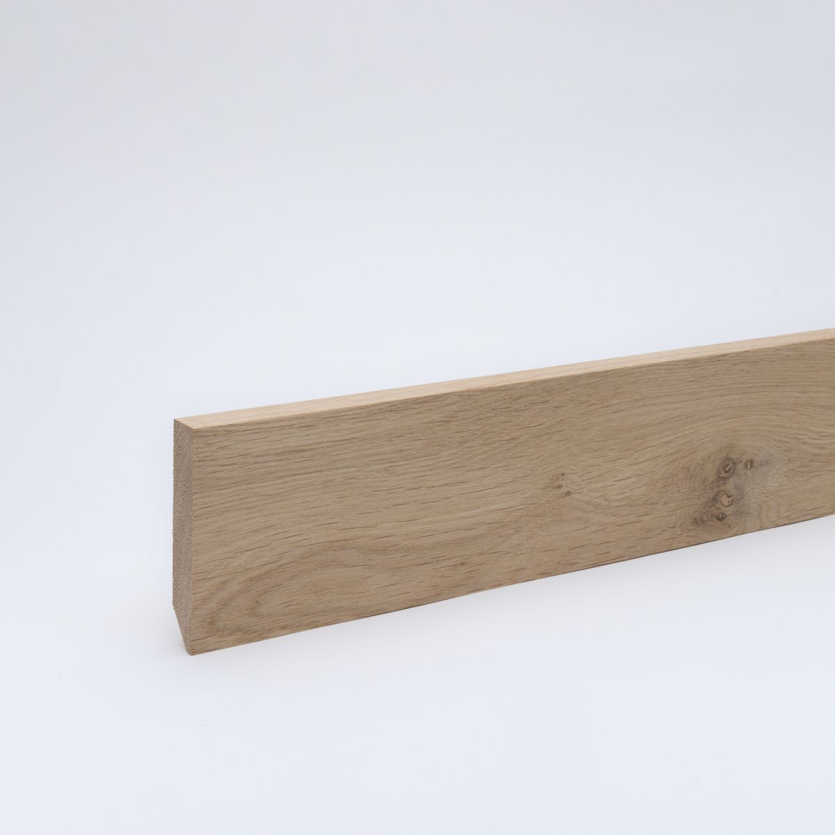 Plinthe en bois massif 80x16mm square - chêne brut