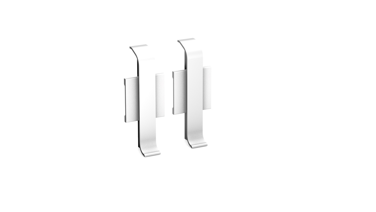 Joint de couvercle pour plinthes en métal à montage avec clips argent