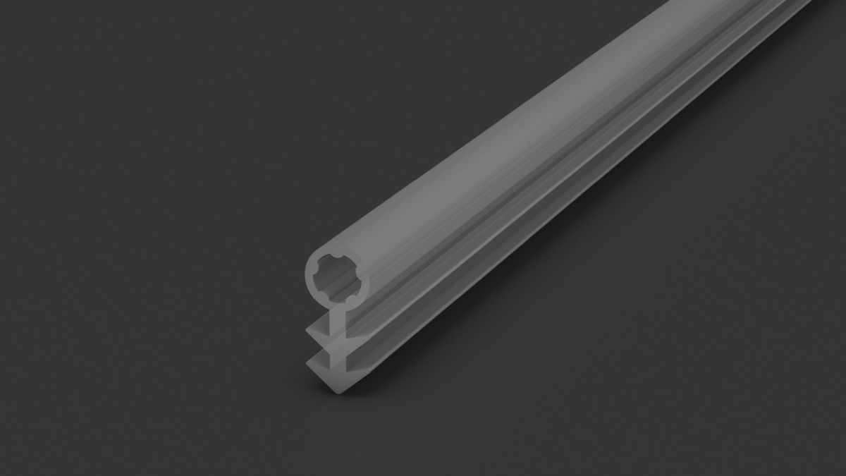 Prinz joint tubulaire pour aluminium-plinthe 4 mm - N° 354 - Transparent - 100 m