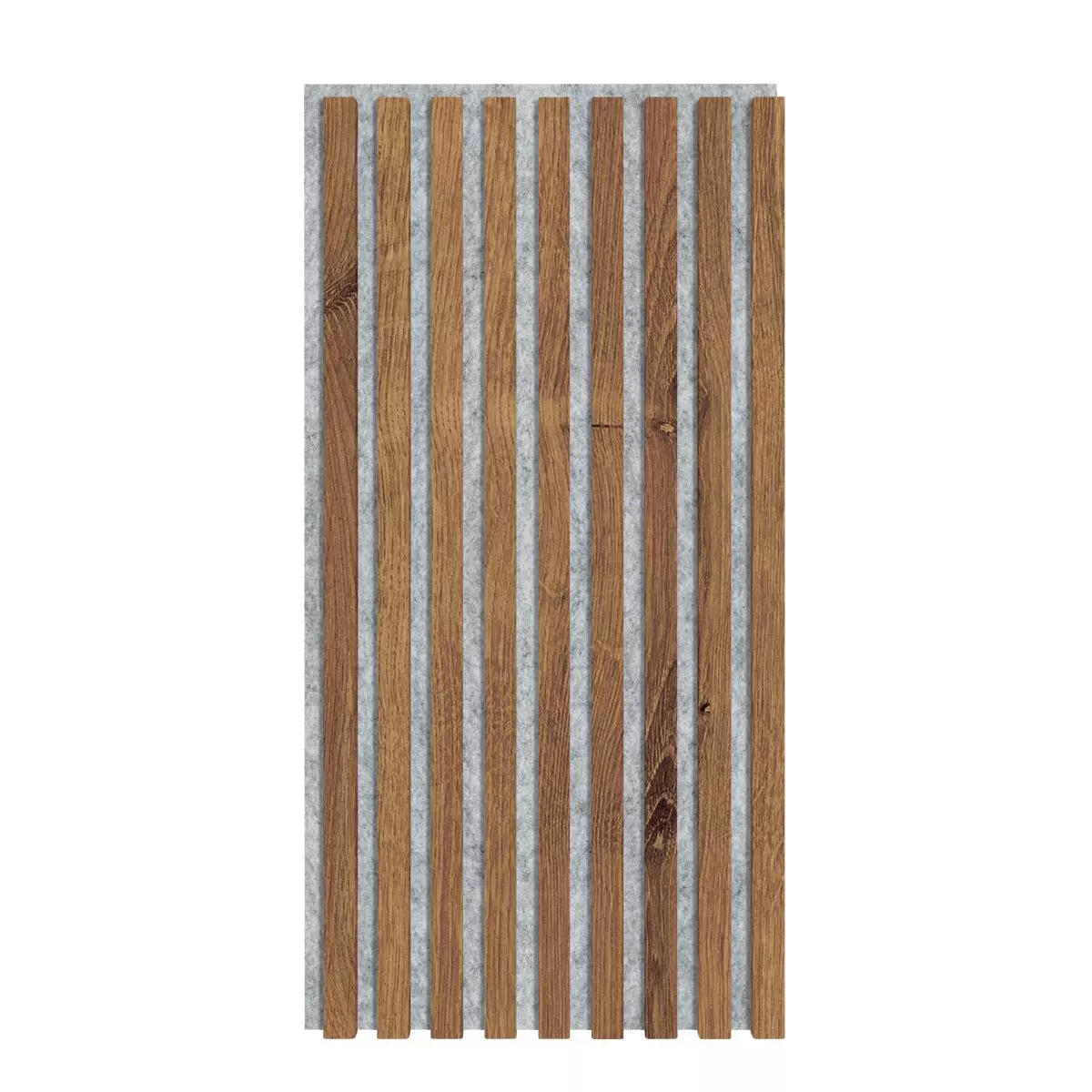 Akustikpaneel 800 x 400 mm Eiche rustikal - Akustikfilz Grau - Wandverkleidung