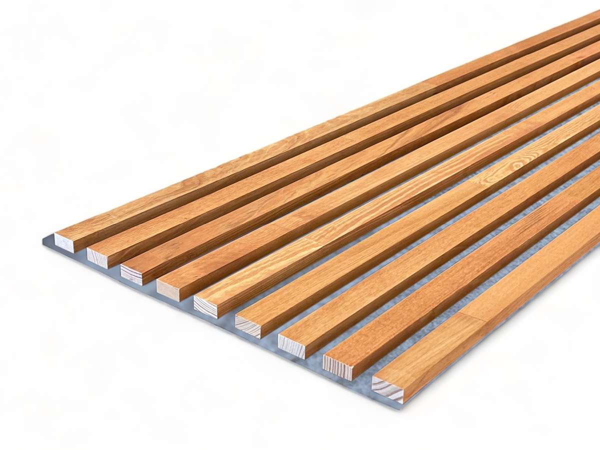 Panneaux acoustiques gris massifs 2600 x 400 mm Pin - Safran Red