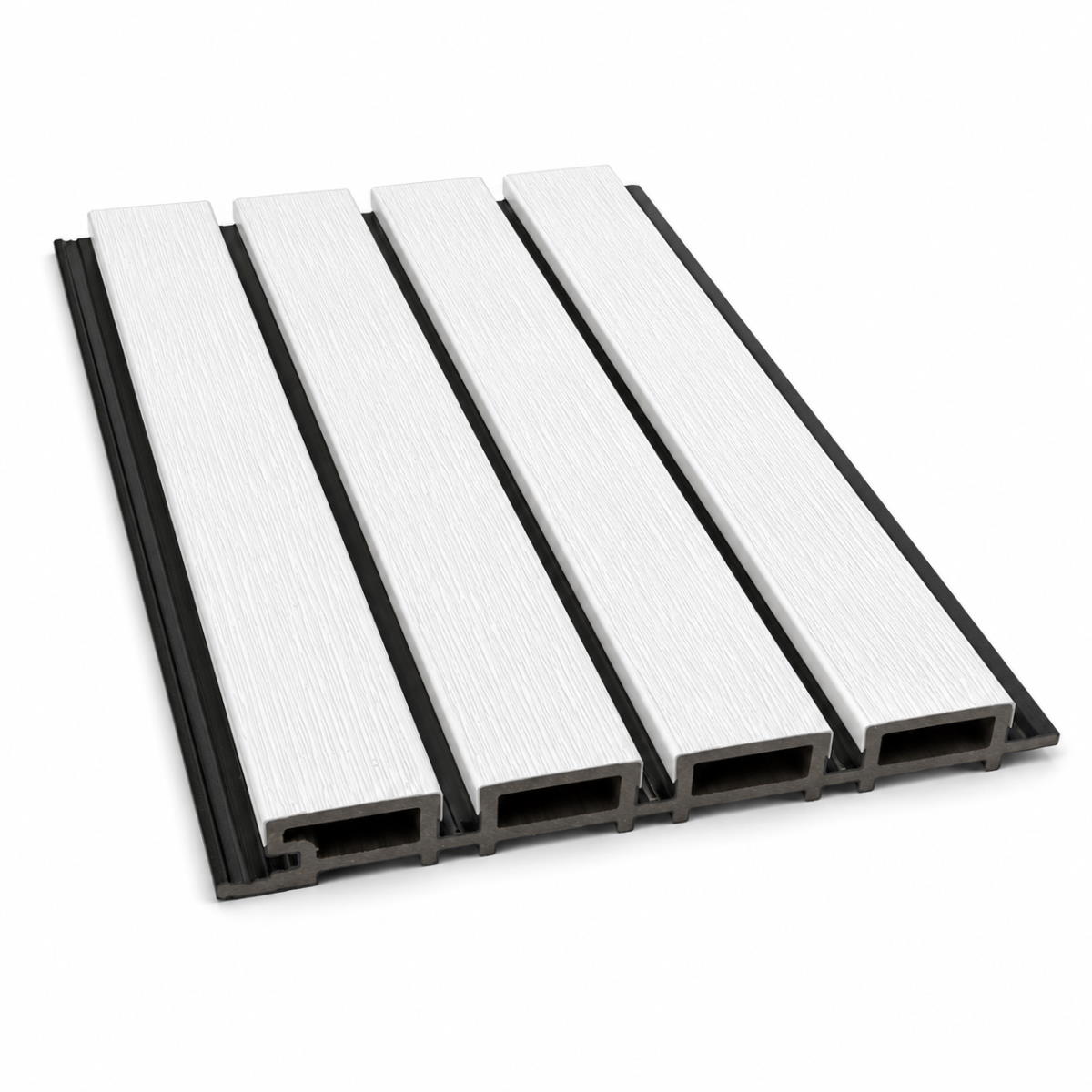 Muestra | Panel de pared para exteriores de WPC - Blanco