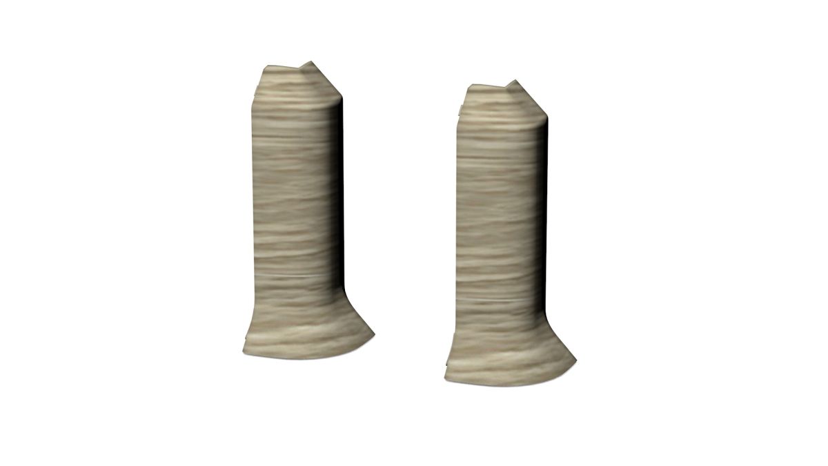 Prinz angles extérieurs - Plastique. pour hartschaum-plinthe 60 mm. - N° 811 - Chêne barbate