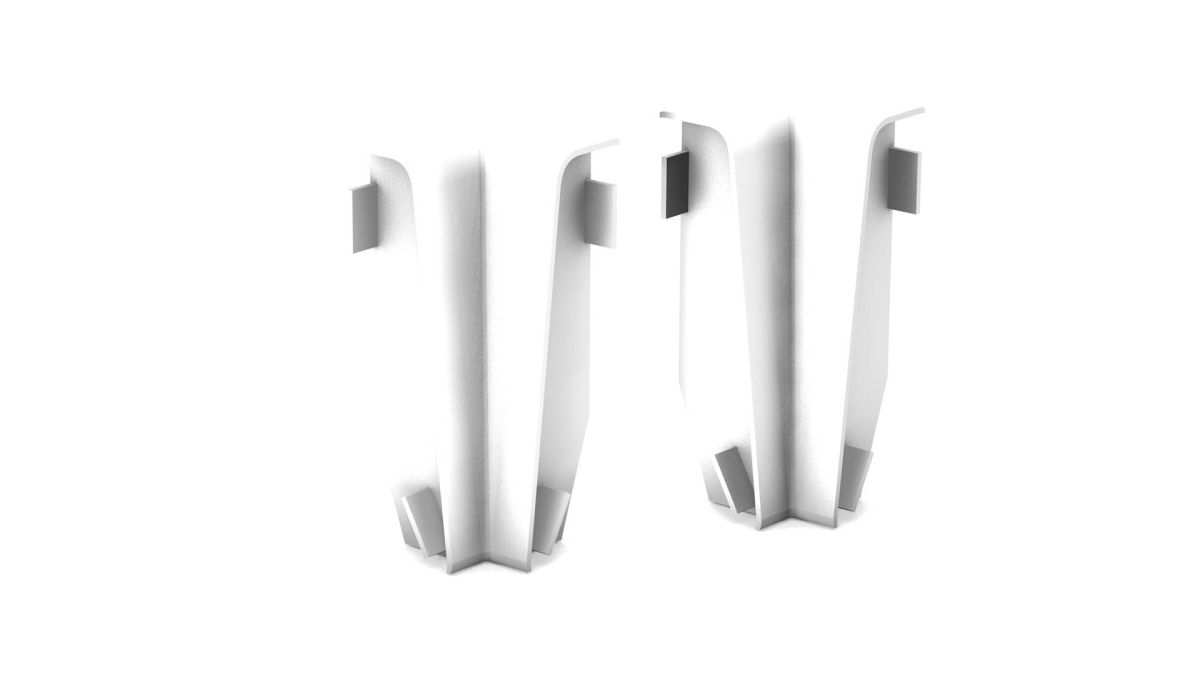 Prinz angles intérieurs pour MDF-sockeleiste 18 x 58 mm n° 809. - Blanc