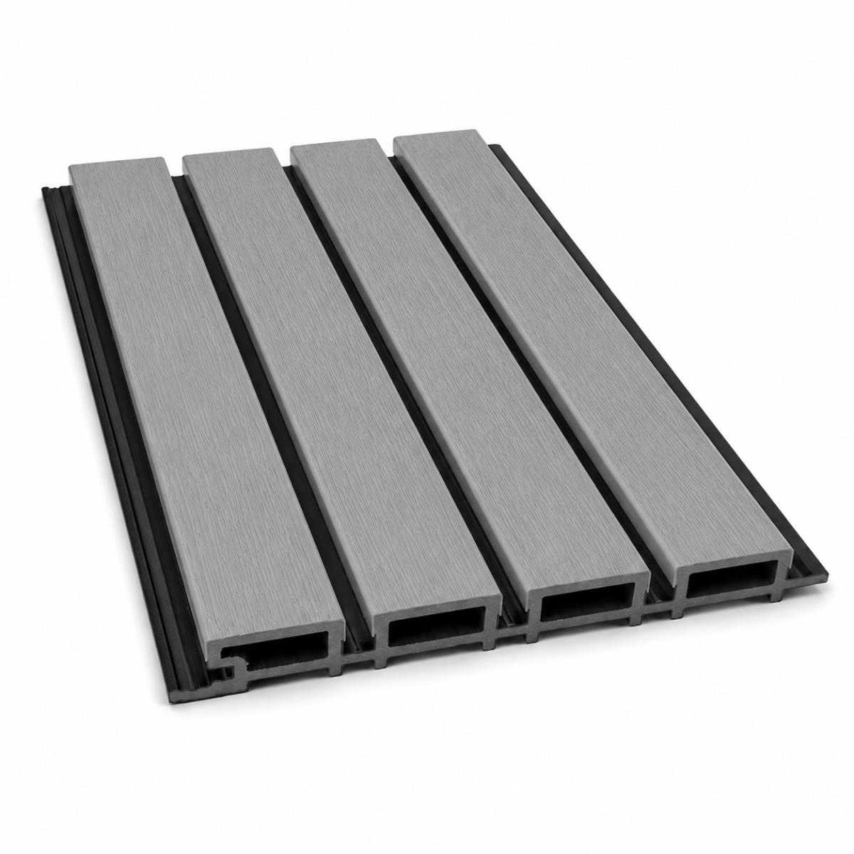 Muestra | Panel de pared para exteriores de WPC - Gris