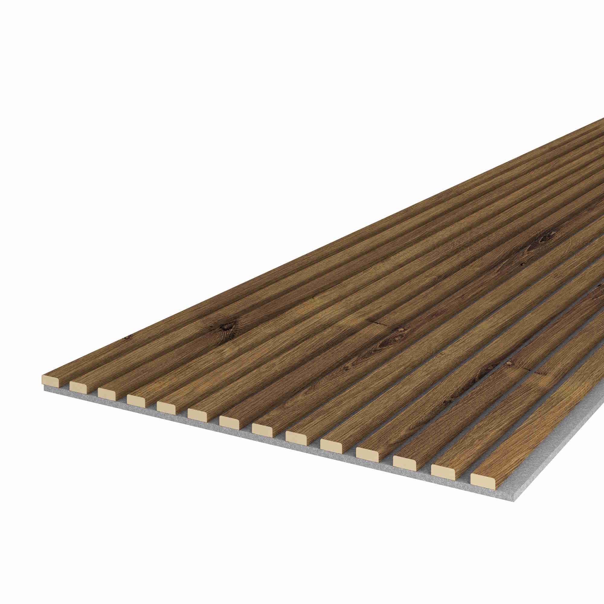 Panneau acoustique Acoustic+ Chêne rustique 2400 x 600 mm - Feutre acoustique gris