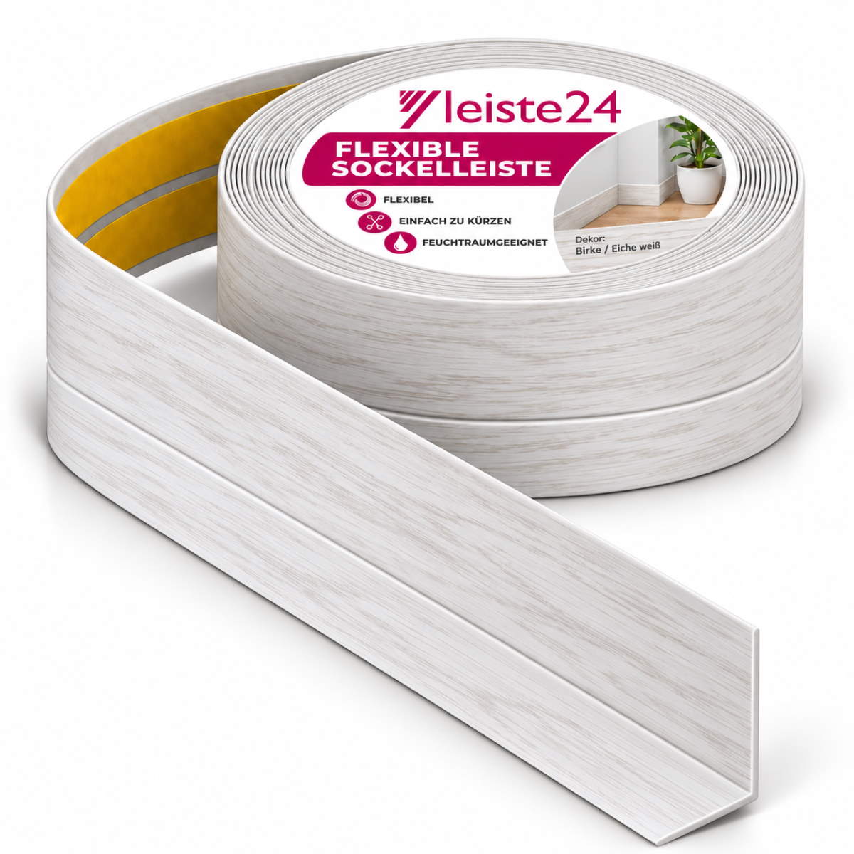 Plinthe souple Bouleau 32 x 23mm