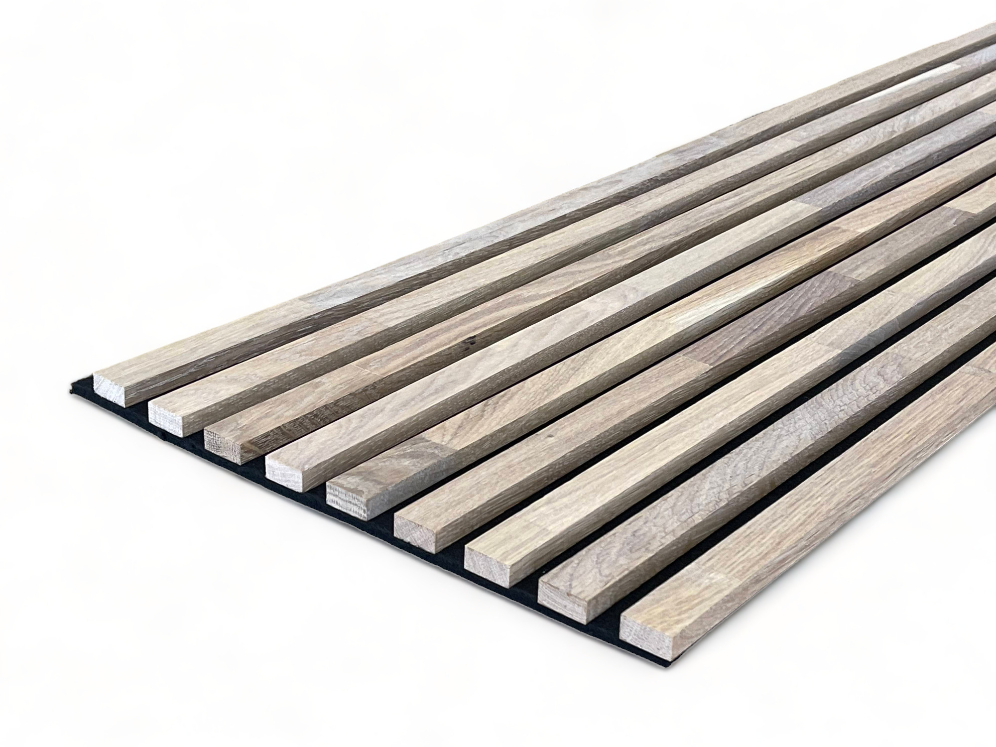 Panneaux acoustiques en bois massif 2600 x 400 mm chêne naturel - Blanc Tilleul