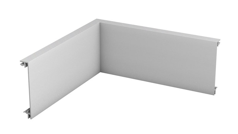 Prinz angle intérieur pour aluminium-plinthe 13 x 80 mm - N° 355 - Argent - 25 cm