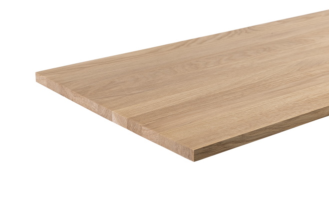 Motif - lattes continues en bois de chêne massif - finition laquée