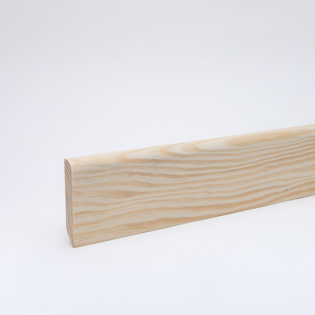 Plinthe en bois massif arrondie 90mm - pin brut