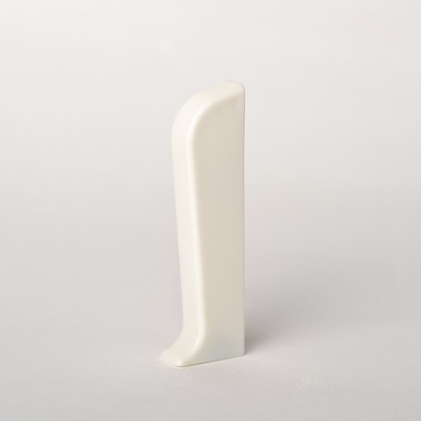 Embout droite pour plinthes flex pour revêtement du sol blanc