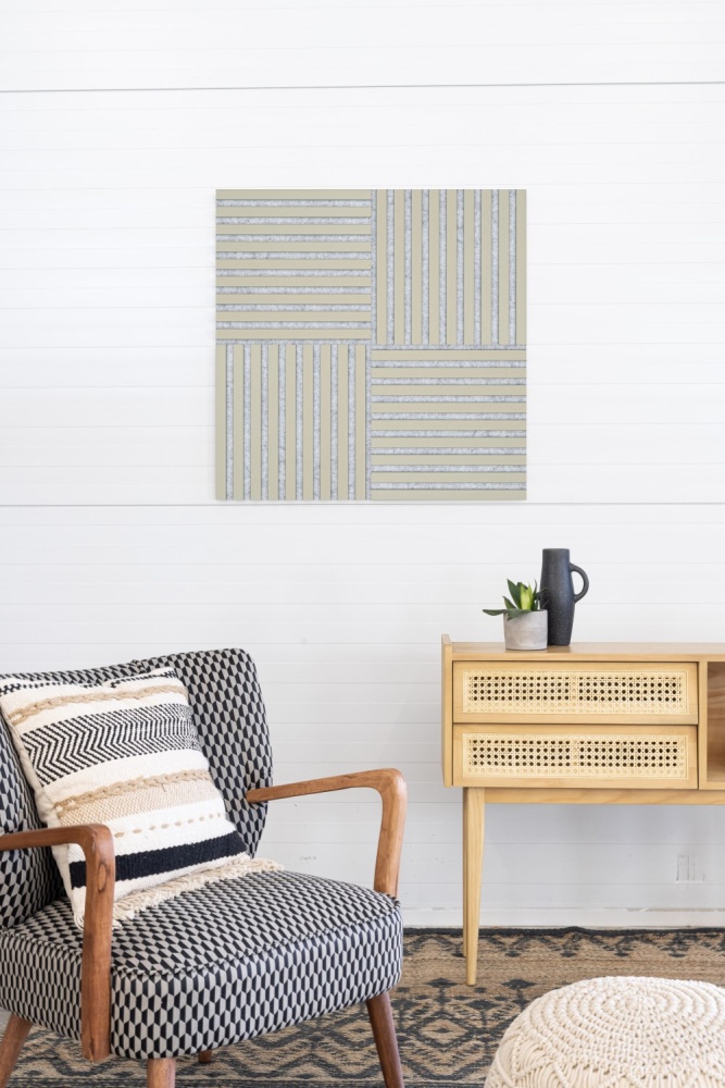 Panneau acoustique Acoustic+ Olive 400 x 400 mm - Feutre acoustique gris