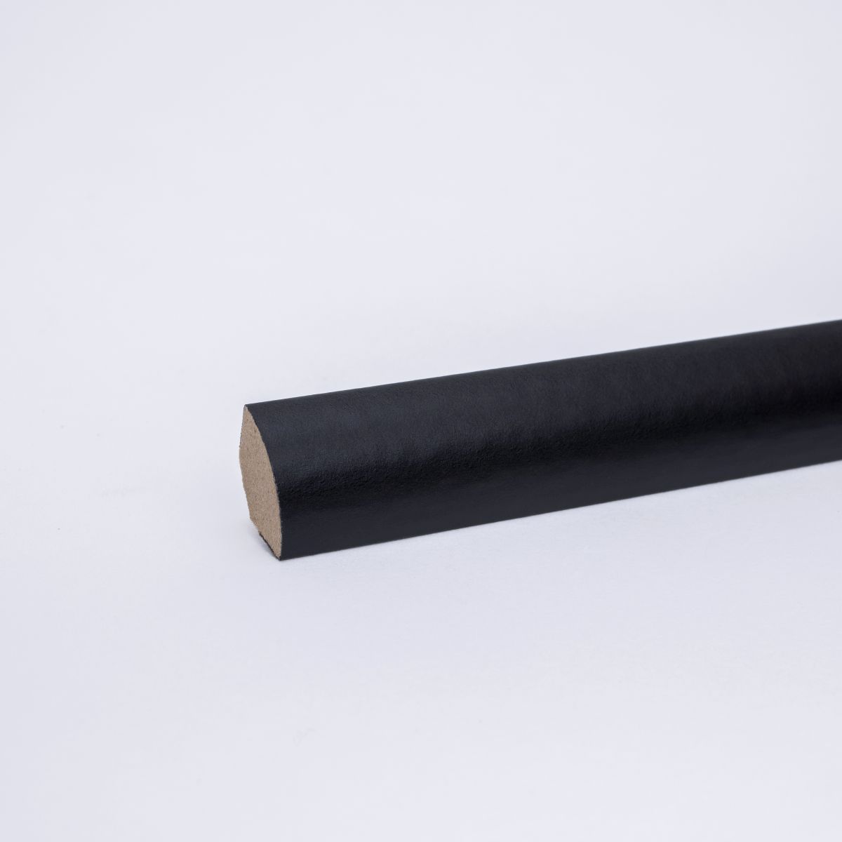 Plinthe de quart de rond MDF Noir 12 x 12 x 2600 mm
