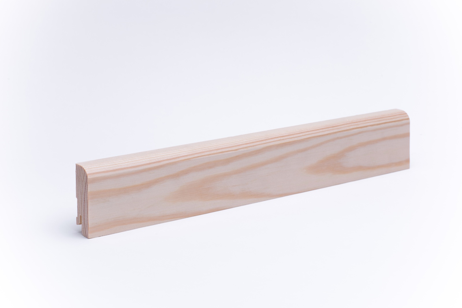 Rodapié de madera maciza redondeado 60 mm, pino crudo