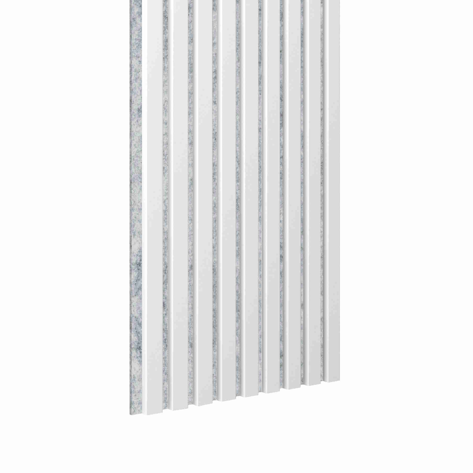 Panel acústico Acoustic+ blanco 2600 x 400 mm - Fieltro acústico gris