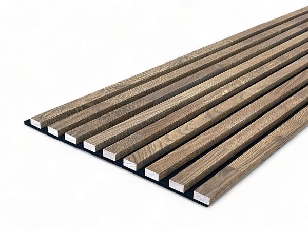Pannelli acustici in legno massiccio 2600 x 400 mm rovere naturale -  Tabacco, Akustikpaneele Massivholz, Pannelli acustici, Rivestimento di  pareti e facciate