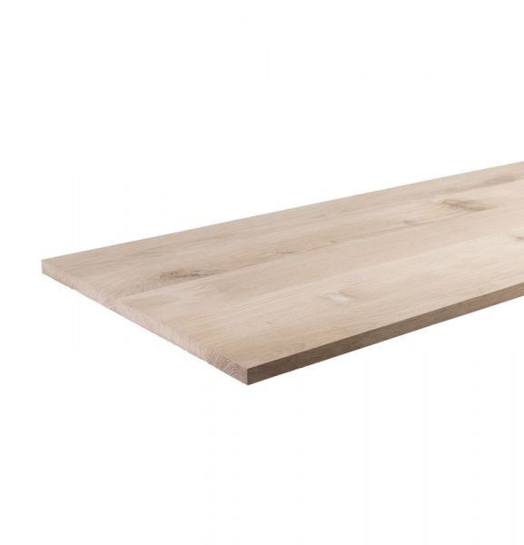 Massivholzplatte 18 mm Arbeitsplatte Tischplatte Eiche natur - durchgehende Lamellen