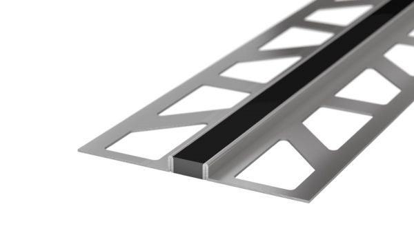 Junta de dilatación de acero inoxidable - Junta de EPDM - para tarima de 4,5 mm - Negra 3m