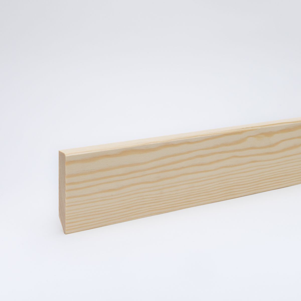 Plinthe bois massif - pin 60 - 80 mm - pin laqué en blanc