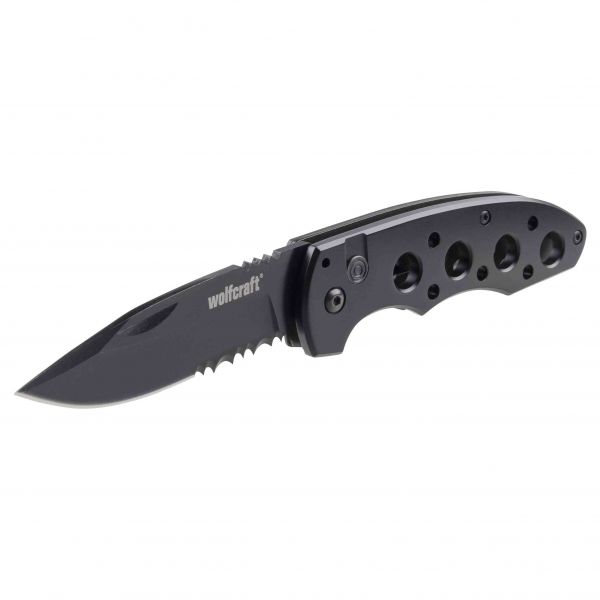 wolfcraft cuchillo plegable negro