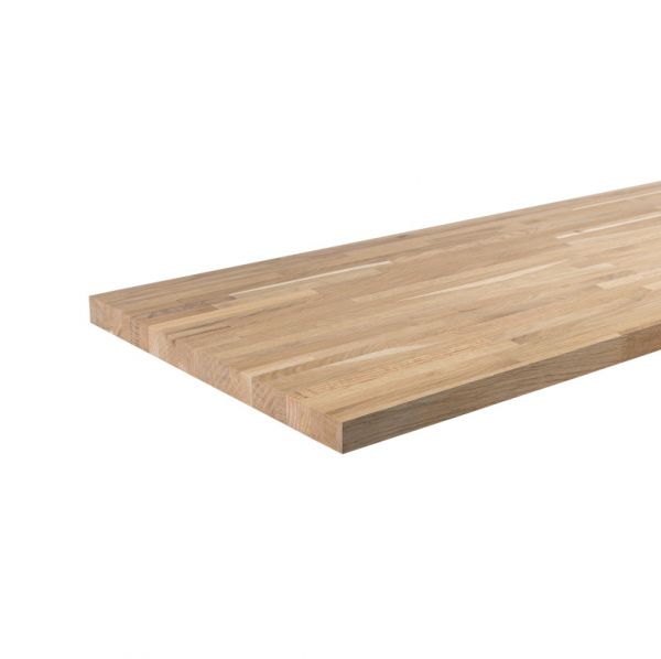 Piano tavolo in legno massello spessore 35 mm rovere naturale