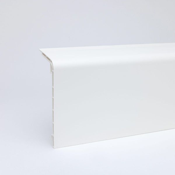 Gaine de tuyau de chauffage / bande de couverture de tuyau 45 x 110 mm  plastique blanc, Plinthes de recouvrement de tuyaux
